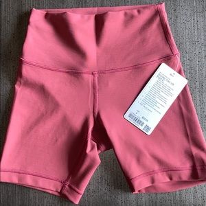 Lululemon Wunder Train high rise bike shorts